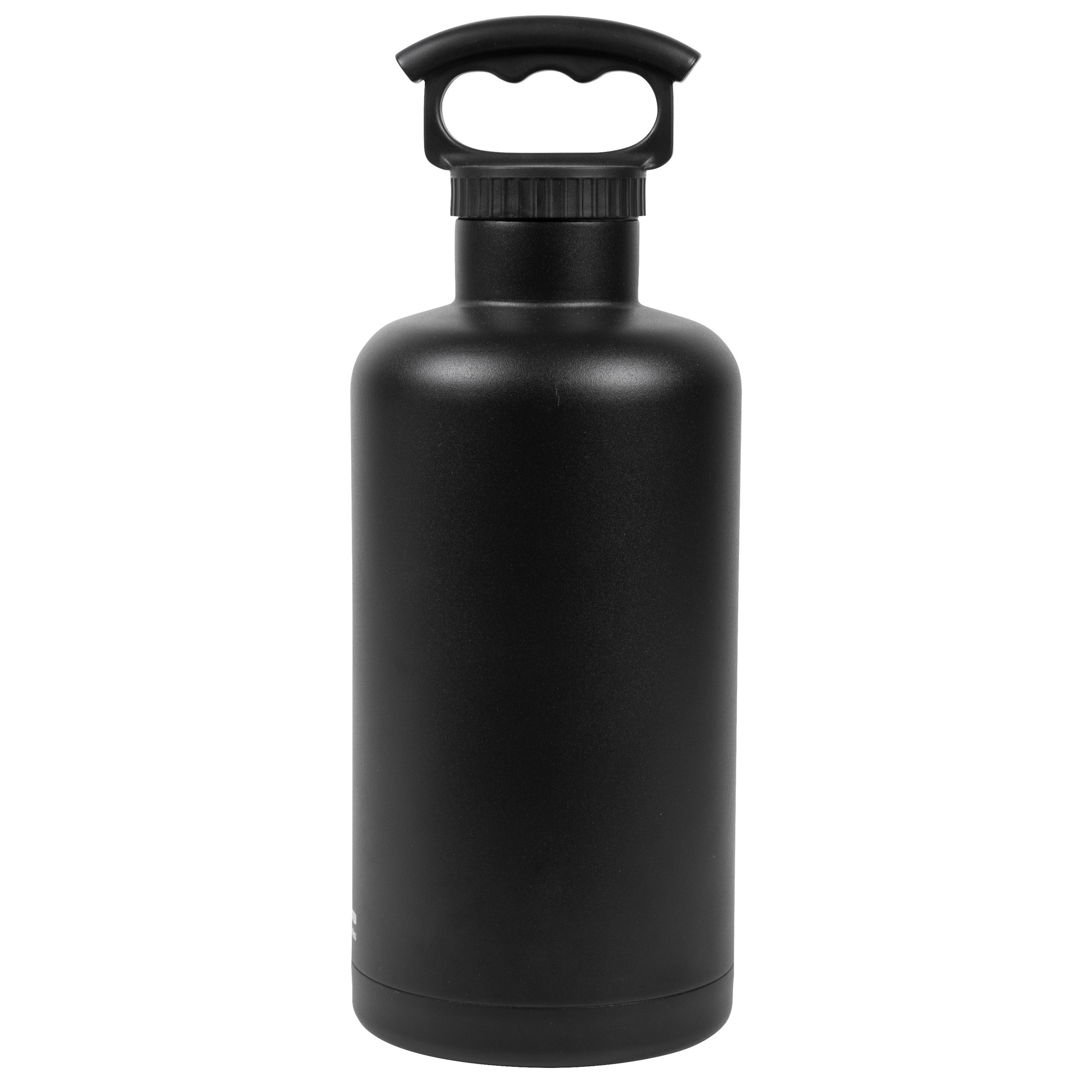 FIFTY/FIFTY, 64oz - Matte Black Tank Growler-3 Finger Grip Cap, Size 64 oz, Color Black, Model# V65001BK0